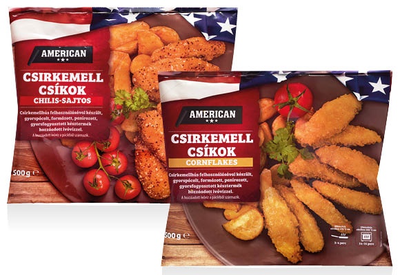 AMERICAN Csirkemellcsíkok, 500 g/csomag