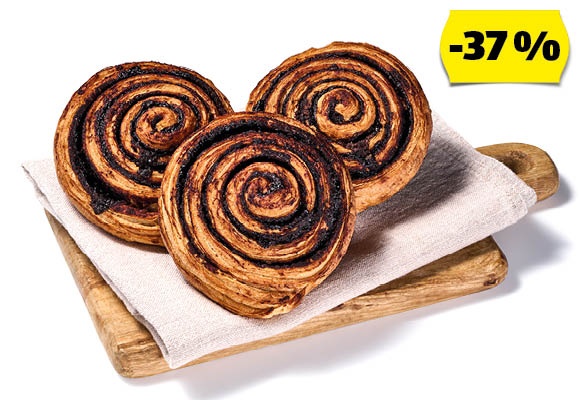 AZON MELEGÉBEN Kakaós csiga, 120 g/darab