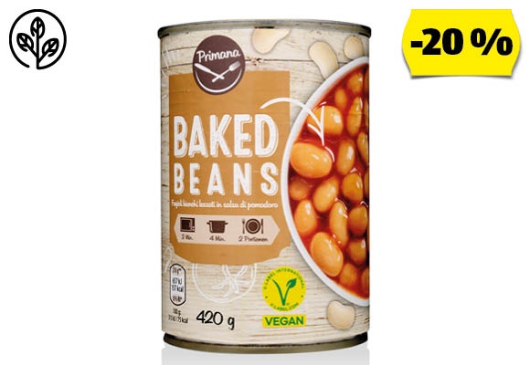 PRIMANA Baked beans, 420 g/doboz