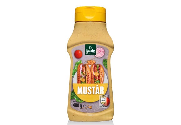 LE GUSTO Mustár, 480 g/flakon
