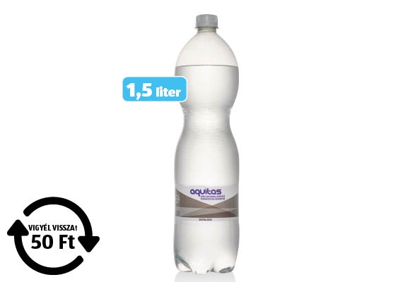 AQUITAS Ásványvíz, 1,5 l/palack