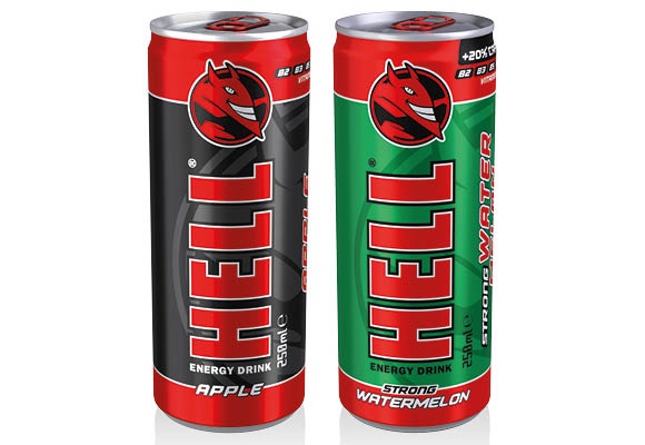 HELL Strong Apple vagy Strong Watermelon energiaital, 250 ml/doboz 