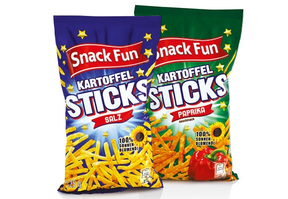 SNACK FUN Burgonyapálcikák, 125 g/csomag
