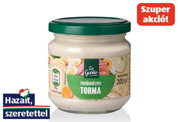 LE GUSTO Majonézes torma, 200 g/üveg