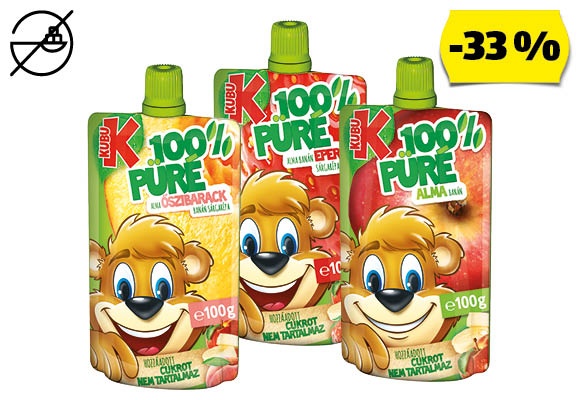 KUBU Gyümölcspüré, 100 g/tubus