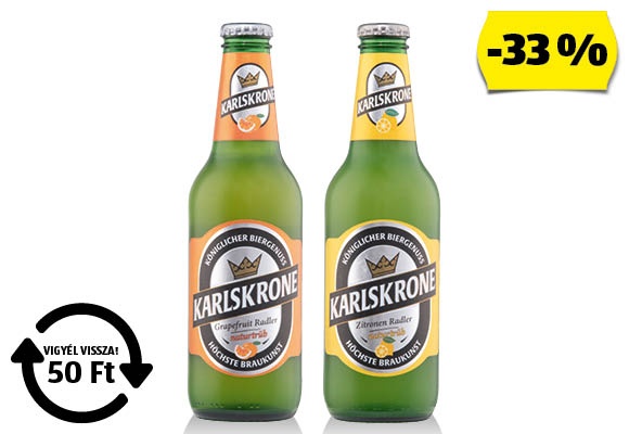 KARLSKRONE Radler, 0,33 l/üveg