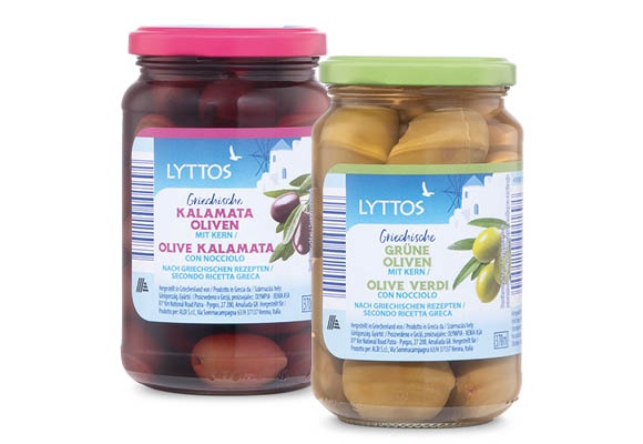 LYTTOS Görög olívabogyó, 350 g (200 g)/üveg