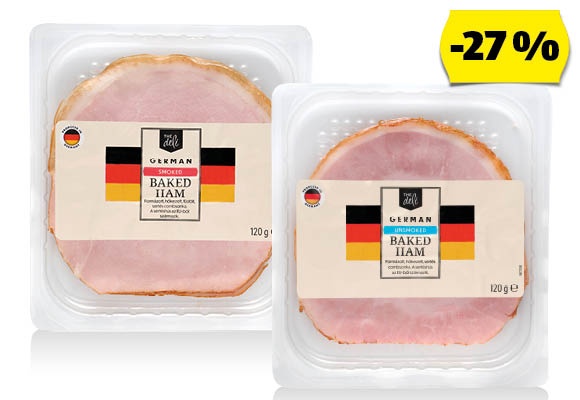 THE DELI Német sült sonka, 120 g/csomag