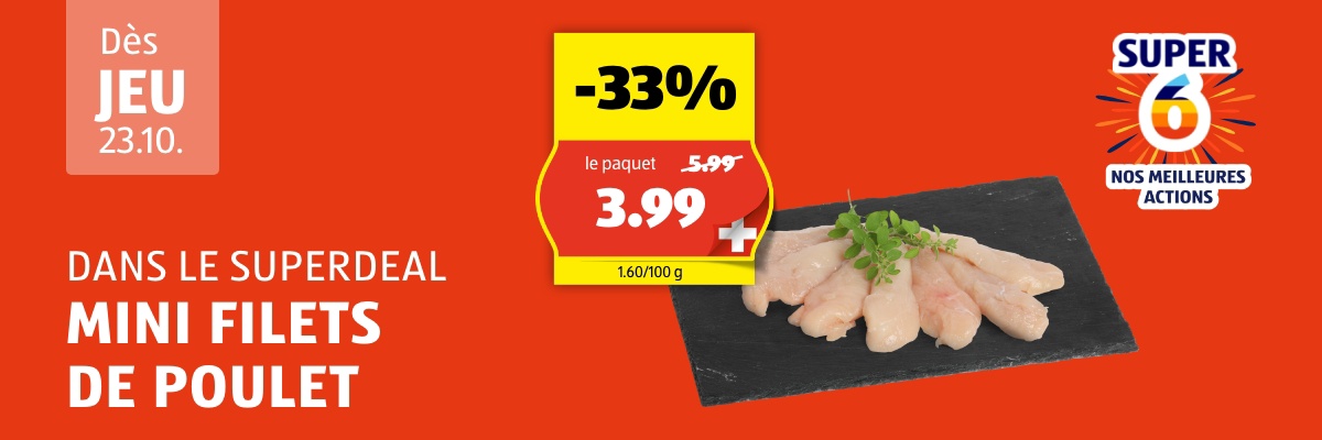 SuperDeal dès jeudi, 23.10.