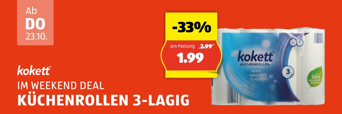 Weekend Deal ab Donnerstag 23.10.