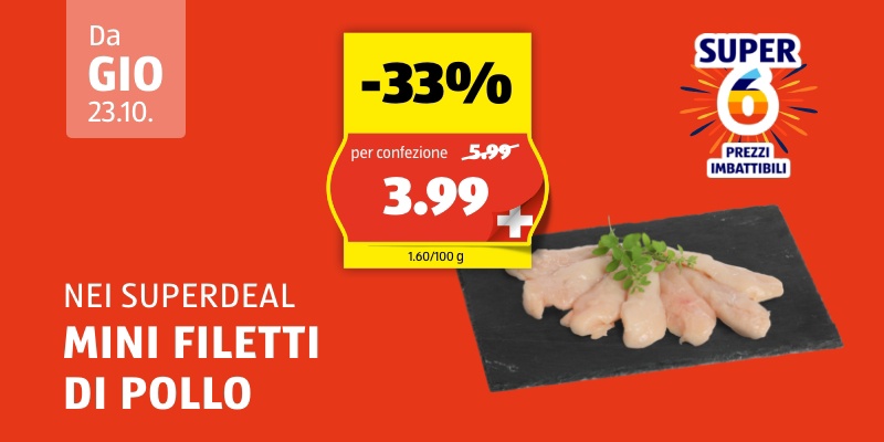 SuperDeal da giovedì, 23.10.