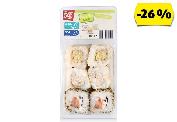 SNACK TIME Sushi box, 210 g vagy 200 g/doboz