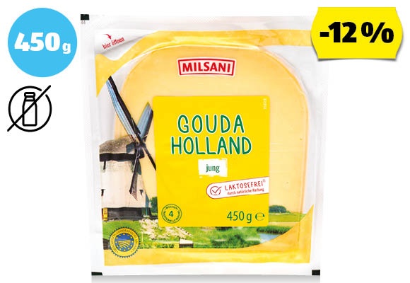 MILSANI Holland Gouda sajt, 450 g/darab
