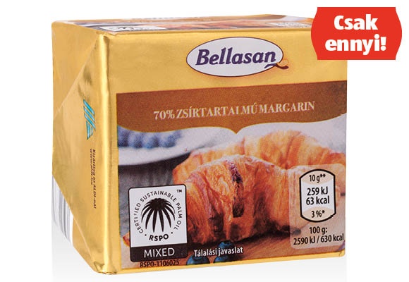 BELLASAN Kockamargarin, 250 g/darab