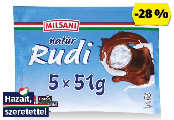 MILSANI Natúr Rudi, 5 x 51 g/csomag