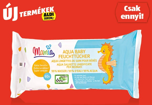 MAMIA Baba törlőkendő, 60 darab/csomag