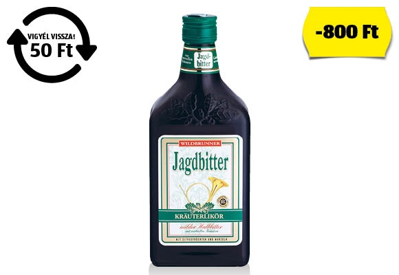WILDBRUNNER Jagdbitter keserűlikőr, 0,7 l/üveg
