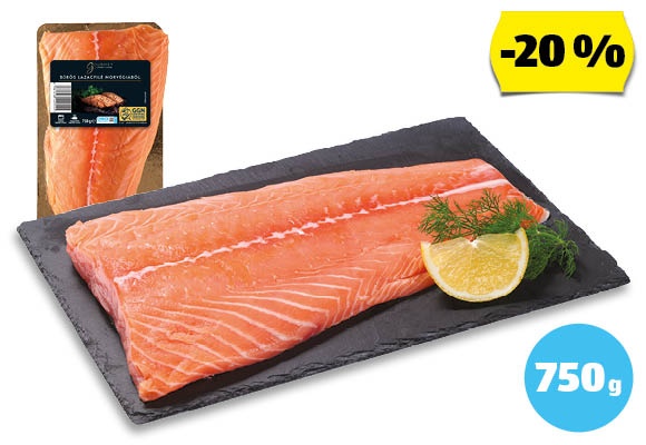 GOURMET Friss norvég lazacfilé, 750 g/tálca
