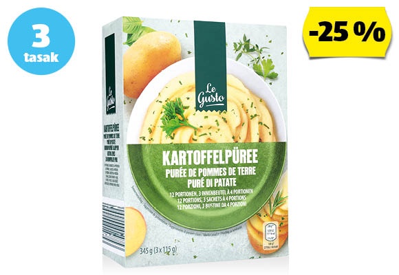 LE GUSTO Burgonyapüré, 345 g/doboz
