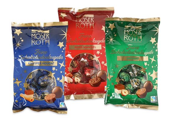 MOSER ROTH Tejcsokoládé golyók, 150 g/csomag