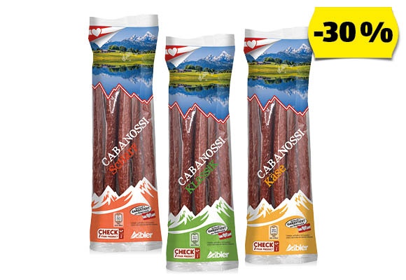 GENUSS 100% AUS ÖSTERREICH Cabanossi kolbász, 300 g/csomag