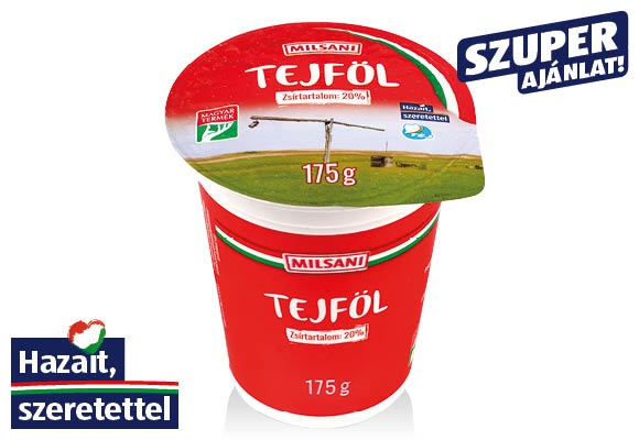 MILSANI Tejföl, 175 g/pohár