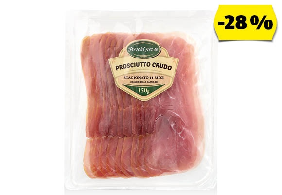 FRESCHI PER TE Prosciutto Crudo, 150 g/csomag