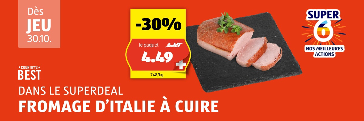 SuperDeal dès jeudi, 30.10.