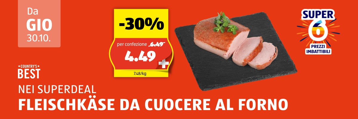 SuperDeal da giovedì, 30.10.