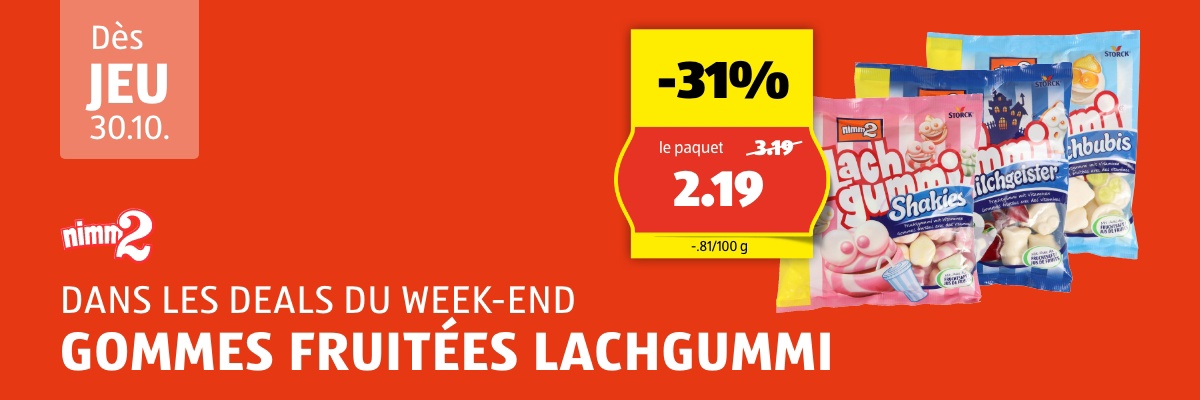 WeekendDeal dès jeudi, 30.10.