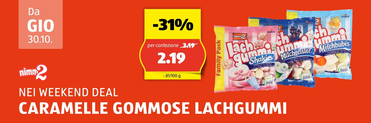 Weekend Deal da giovedì, 30.10.