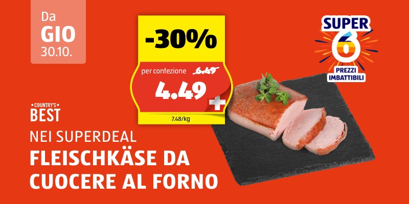 SuperDeal da giovedì, 30.10.