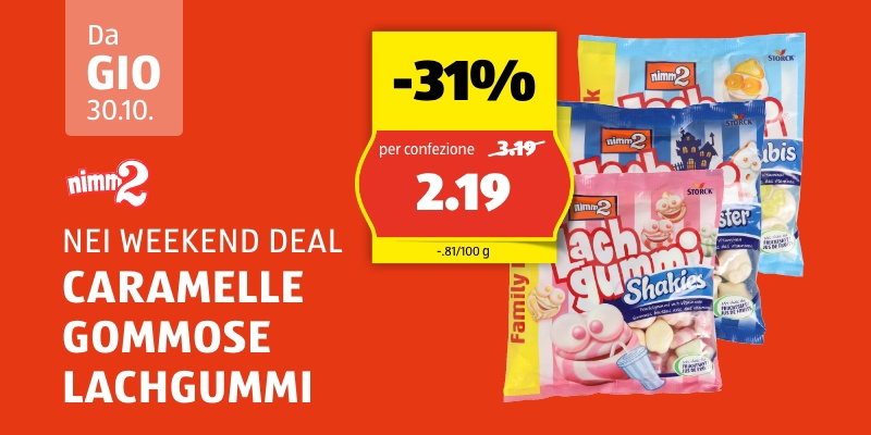 Weekend Deal da giovedì, 30.10.