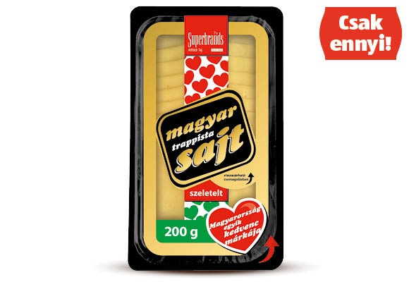 MAGYAR Trappista sajt, szeletelt 200 g/csomag