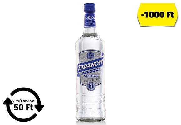 ZARANOFF Vodka, 0,7 l/üveg