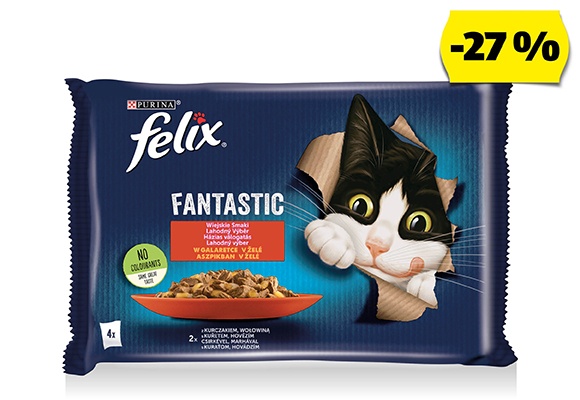 FELIX Alutasakos macskaeledel, 4 x 85 g/csomag