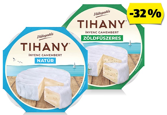 TIHANY VÁLOGATÁS Ínyenc Camembert, 120 g/darab