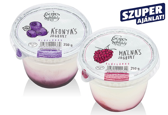 CSERPES SAJTMŰHELY Élőflórás joghurt, 250 g/pohár