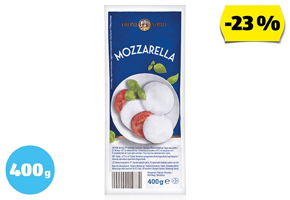 CUCINA NOBILE Mozzarella, 400 g/csomag