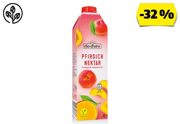 RIO D´ORO Őszibaracknektár, 1 l/doboz