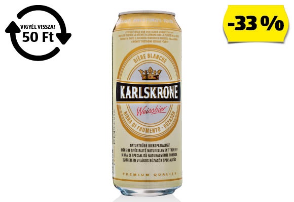 KARLSKRONE Búzasör, 0,5 l/doboz