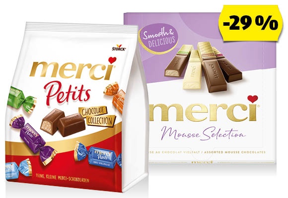 STORCK Merci Petits vagy Merci, 225 g, 200 g vagy 165 g/csomag