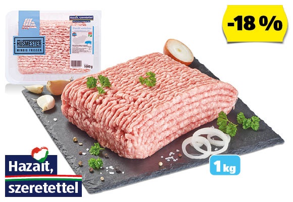 HÚSMESTER Friss darált sertéshús, 1 kg/tálca