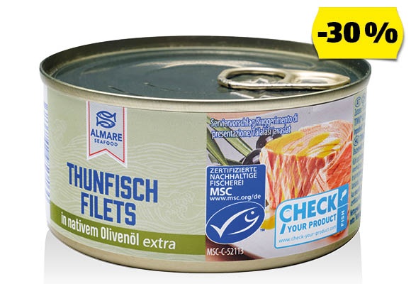 ALMARE SEAFOOD Tonhalfilé, 185 g (140 g)/doboz