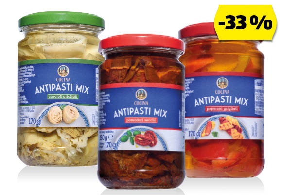 CUCINA Antipasti, 280 g (170 g)/üveg