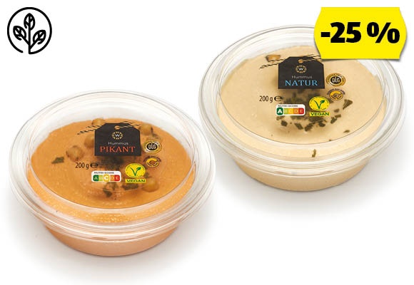 WONNEMEYER Hummusz csicseriborsó-püré, 200 g/tégely