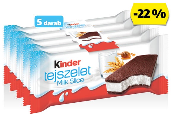 KINDER Tejszelet, 5 x 28 g/csomag
