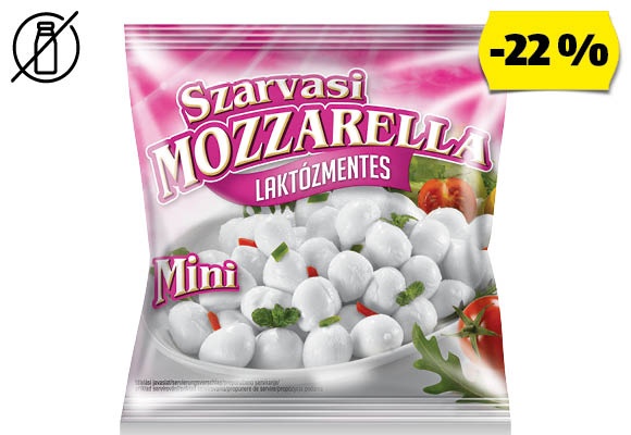 SZARVASI Laktózmentes mini mozzarella, 100 g/csomag