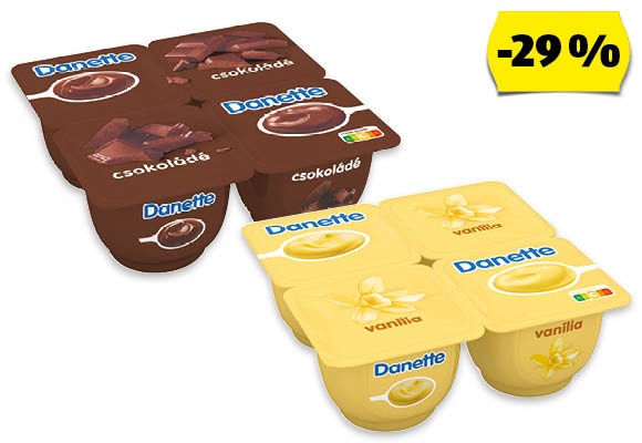 DANONE Danette krémpuding, 4 x 125 g/csomag