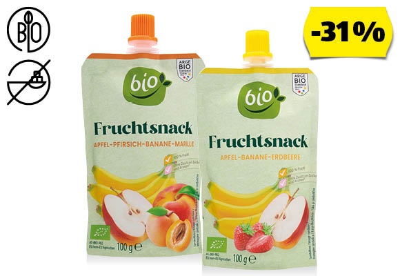 BIO Bio gyümölcspüré, 100 g/tubus